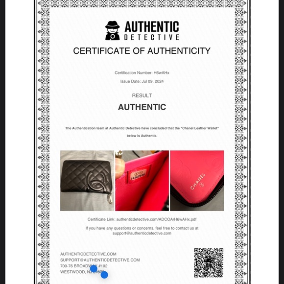 💯authentic chanel cambon calfskin organizer wallet🖤💗 with COA - Picture 11 of 11